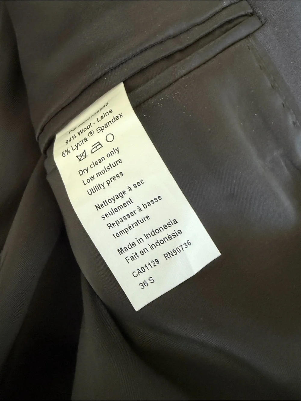 Calvin Klein Black Blazer Suit Jacket 36S